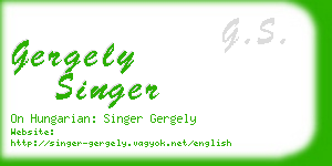 gergely singer business card